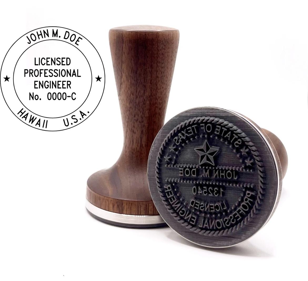 Hawaii Professional Engineer Stamp